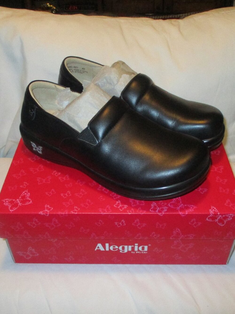 NEW ALEGRIA women's keli professional shoes in black nappa leather